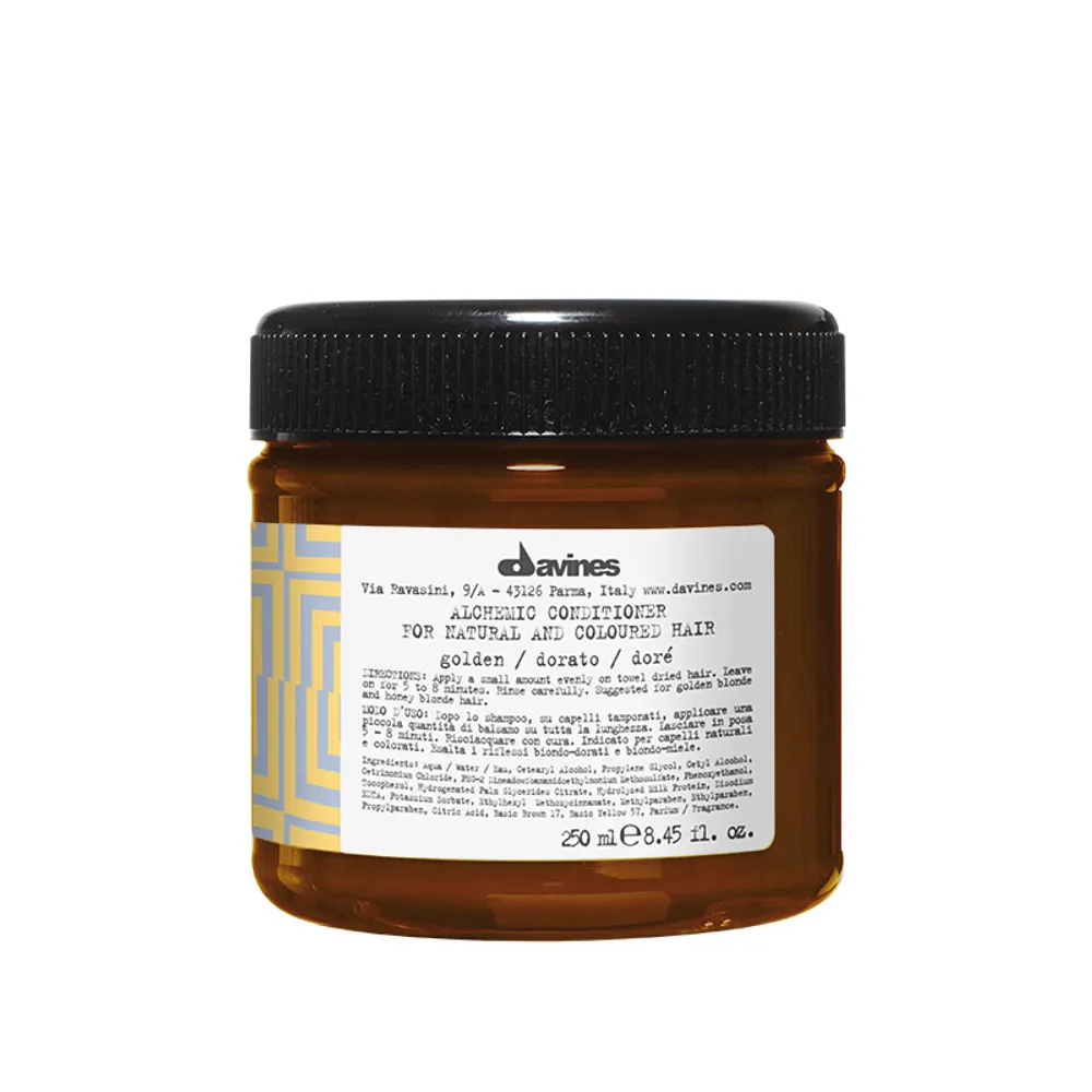 Davines Alchemic Golden Conditioner Tugevalt niisutav palsam blondidele juustele 250ml